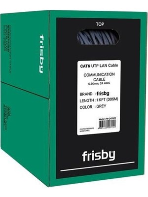 Ronanna Frısby FNW-CAT622 305MT 0.50MM 24AWG Cat6 Utp Kablo Gri