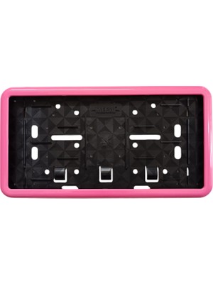 isiltikidsmoda Çerçeveli Dikdörtgen Plakalık Plaka Altlığı Pembe  32X17 cm