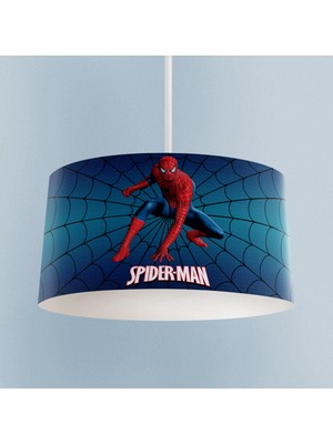 PremiumPort Lacivert Spider Man Desenli Bebek ve Çocuk Odası Avizesi