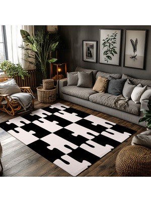 Yap-Boz Desen Modern Halı M109