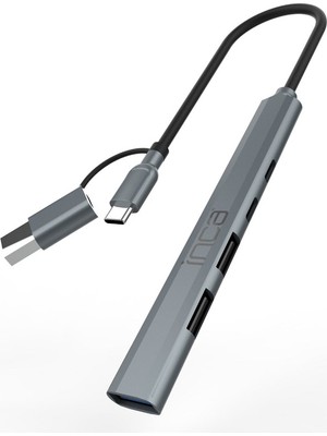 Ronanna Inca IUTP-06T USB 3.0 Type-C 3.1 Hub 1 x USB 3.0 +2 x USB+TYPE-C+PD100W 2.0 Alumınyum Kasa Çoklayıcı