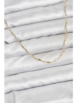 Youday Accessories cm 14K Gold Renk Pirinç Ataç Zincir 60 cm Kadın Kolye