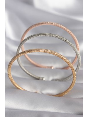 Youday Accessories Pirinç Mix Renk Hasır Model Zirkon Taş Detay Kadın Bileklik Seti