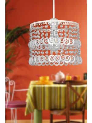 PremiumPort Şık Beyaz Tekli Avize, Modern ve Zarif Aydınlatma Parçası