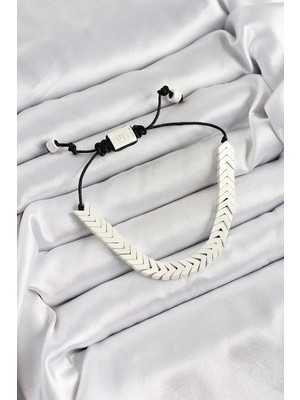 Youday Accessories Pirinç Asansörlü Beyaz Juju Kadın Bileklik