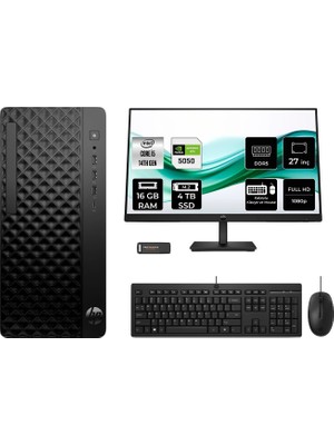 HP Prodesk 2 Tower G1I i5 14500 RTX 5050 8GB 16GB RAM 4TB SSD 27" FHD FreeDOS B6XX1ETPN1144 Masaüstü Bilgisayar + Per4 USB