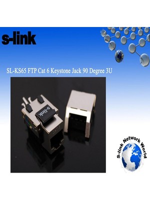 Ronanna S-Lınk SL-KS65 Ftp Cat6 3u 90 Derece Kestone Jack