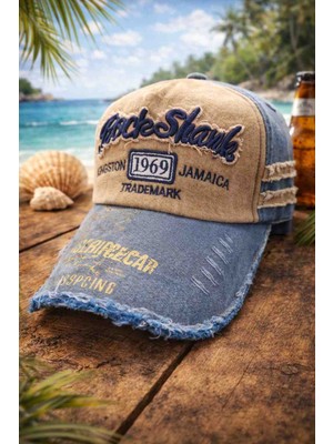 Alasmiel Vintage Denim Şapka – Eskitme Detaylı, Yazlık Rahat Stil