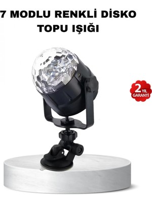 Pileli Store Müzik Ritmine Duyarlı Renkli Disko Topu – 7 Modlu Işıklı Parti Lambası
