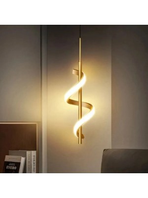 PremiumPort Modern Gold Sarkıt Ledli Avize, Şık ve Zarif Aydınlatma Parçası
