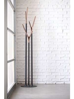 Nihat Evcim Saye Siyah Rose Portmanto Metal Askılık Modeli