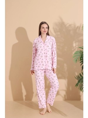 01438 Milan Ceket Yaka Pijama Takım