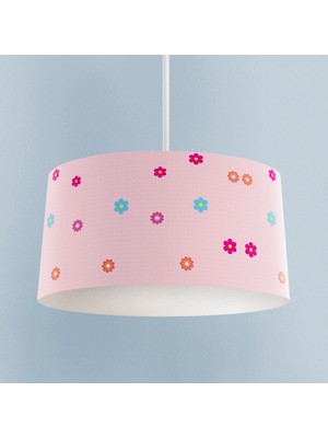 PremiumPort Renkli Çiçek Desenli Seksekli Bebek ve Çocuk Odası Avizesi