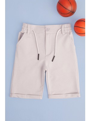 FullaModa Beli Bağlamalı Duble Paça Erkek Çocuk Kapri