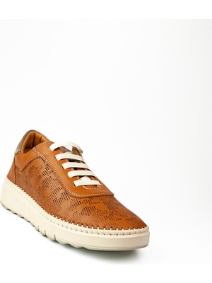 Castle Black 12506 Taba Deri Günlük Kadın Ayakkabı