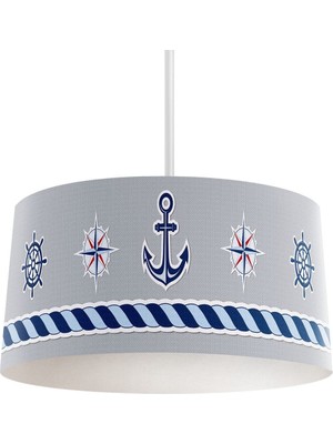 PremiumPort Sevimli Çocuk Odası Bebek Odası Gemici Desenli Sarkıt Avize