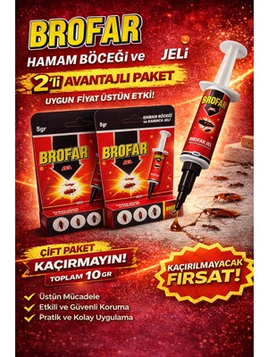 Nil Avm Brofar Jel Hamam Böceği ve Karınca Jeli 5 gr Etkili Haşere Ilacı Ev Içi Kullanım 2 Adet