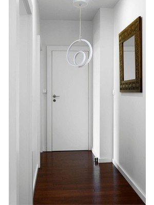 PremiumPort Modern Beyaz Led'li Tekli Avize, Şık ve Sade Tasarım ile Aydınlatma Sağlar