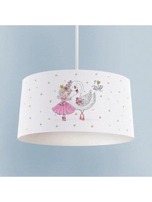 PremiumPort Bebek ve Çocuk Odası Balerin Kız ve Kuğu Desenli Avize, Şık ve Aydınlatıcı