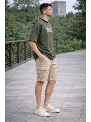 Alexander Gardi Bisiklet Yaka Baskılı Oversize T-Shirt