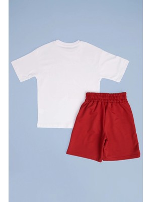 FullaModa %100 Pamuk Sayı ve Yazı Baskılı Erkek Çocuk Takım