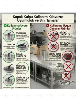 MAİN SHOP 1 Adet Dikey Tasarım Tencere Kapağı Kolu Isıya Dayanıklı M-1056