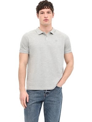 Lumberjack CT953 Yakali Erkek Tshirt - Gri Melanj
