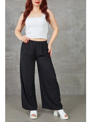 Mixora Kadın Bol Paça Rahat Kalıp Beli Lastikli Salaş Pantolon