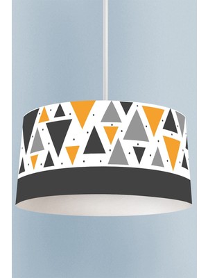 PremiumPort Çocuk ve Bebek Odası Üçgen Desenli Sarkıt Avize, Şık ve Modern Tasarım