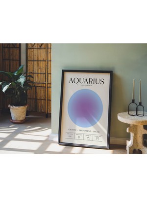 Pegziz Ikizler Burcu Astroloji Tablosu Modern Minimal Duvar Tablosu