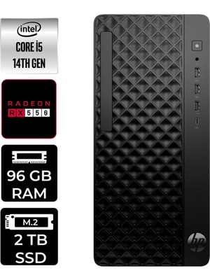 HP Prodesk 2 Tower G1I i5 14500 96GB RAM 2TB SSD Win11 Home B6XX1ETPN399 Masaüstü Bilgisayar + Per4 USB