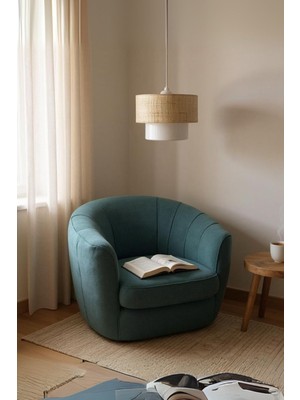 PremiumPort Rattan Şapkalı Modern Avize, Şık ve Doğal Aydınlatma Çözümü