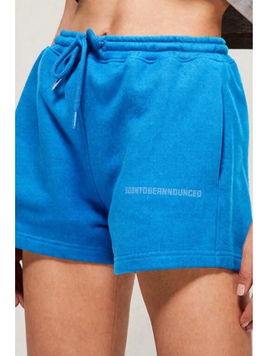 Soon To Be Announced Essentials Women's Short Kadın Pamuk Şort Mavi