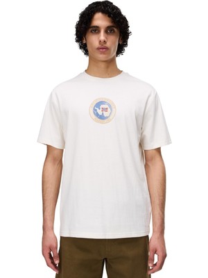 NP0A4G5AN1A1 Napapijri S-Phos Ss Erkek T-Shirt Beyaz
