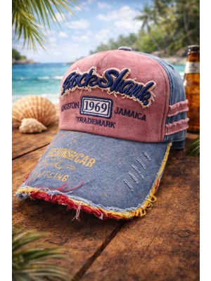 Alasmiel Vintage Denim Şapka – Eskitme Detaylı, Yazlık Rahat Stil