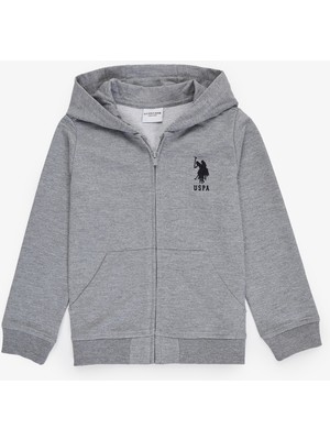 U.s. Polo Assn. Erkek Çocuk Gri Melanj Sweatshirt 50320440-VR086