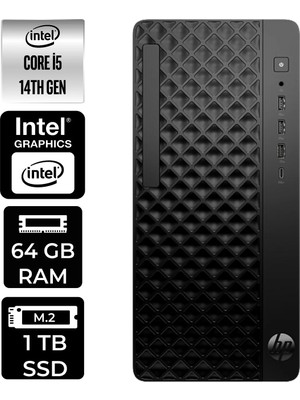 HP Prodesk 2 Tower G1I i5 14500 64GB RAM 1TB SSD Win11 Home B6XX1ETPN334 Masaüstü Bilgisayar + Per4 USB