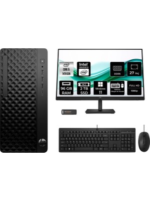 HP Prodesk 2 Tower G1I i5 14500 96GB RAM 2TB SSD 27" FHD Win11 Home B6XX1ETPN939 Masaüstü Bilgisayar + Per4 USB