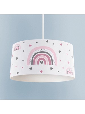 PremiumPort Renkli Gökuşağı ve Seksek Desenli Bebek ve Çocuk Odası Avizesi