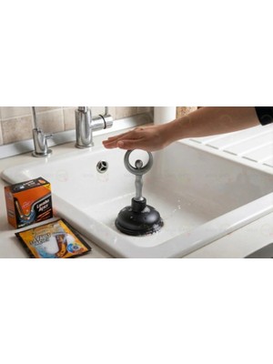 MAİN SHOP 1 Adet Çok Amaçlı Mutfak Banyo Balerin Saplı Vantuz Pompa Tıkanık Lavabo Açıcı Manuel El Vantuzu Siyah Renk M-126