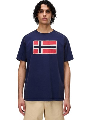 NP0A4ICLB2Q1 Napapijri S-Reflect Ss Erkek T-Shirt Lacivert