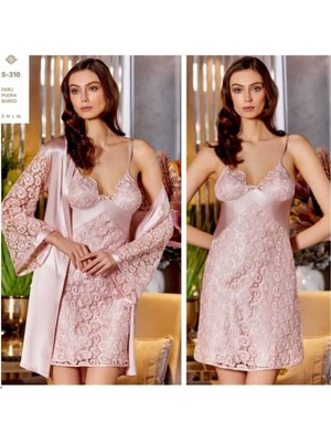 S305 Saten Brodeli 6'lı Set Takım