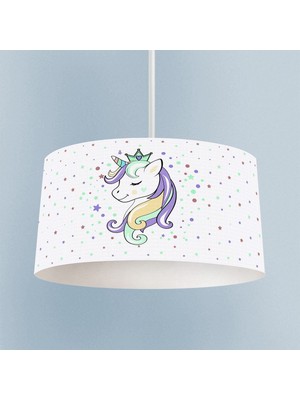 PremiumPort Sevimli Unicorn Sarkıt Avize, Çocuk ve Bebek Odası Için Şık Aydınlatma