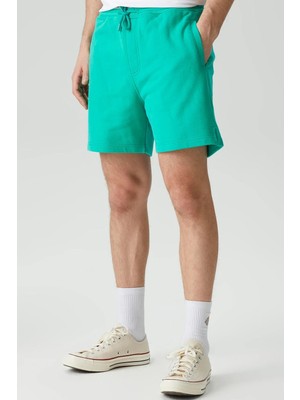 Soon To Be Announced Logo Classic Men's Short Erkek Pamuk Şort Yeşil