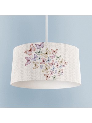 PremiumPort Rüya Gibi Bebek ve Çocuk Odası Uçan Kelebek Desenli Avize