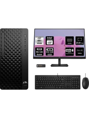 HP Prodesk 2 Tower G1I i5 14500 96GB RAM 512GB SSD 23.8" FHD FreeDOS B6XX1ETPN617 Masaüstü Bilgisayar + Per4 USB