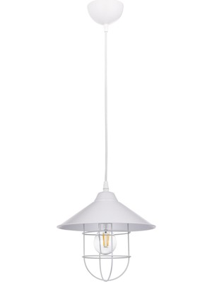 PremiumPort Modern Beyaz Asya Tarzı Şapkalı Sarkıt Avize, Şık ve Zarif Tasarım