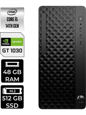 HP Prodesk 2 Tower G1I i5 14500 48GB RAM 512GB SSD FreeDOS B6XX1ETPN429 Masaüstü Bilgisayar + Per4 USB