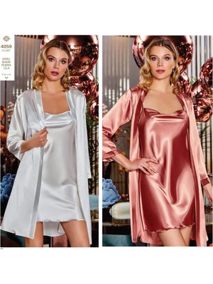 4059 2'li Kısa Gecelık Sabahlık Takım