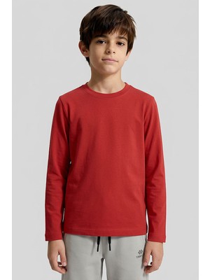 Fiesta O Yaka Standart Fit Basic Uzun Kollu Unisex Çocuk T-Shirt - 11329